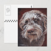 Labradoodle Dog Art Briefkaart (Voorkant / Achterkant)