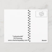 Labradoodle Dog Art Briefkaart (Achterkant)