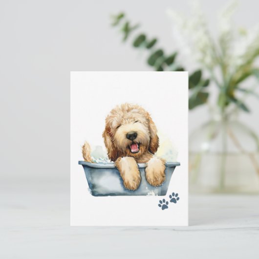 Labradoodle Dog Briefkaart (Staand voorkant)