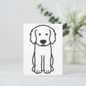 Labradoodle Dog Cartoon Briefkaart (Staand voorkant)