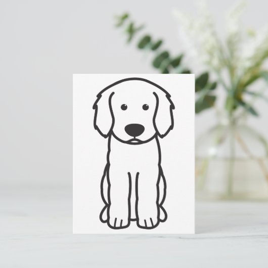 Labradoodle Dog Cartoon Briefkaart (Staand voorkant)