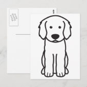 Labradoodle Dog Cartoon Briefkaart (Voorkant / Achterkant)