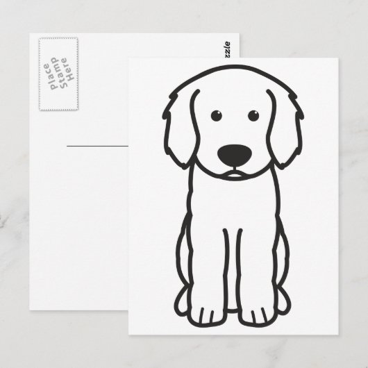 Labradoodle Dog Cartoon Briefkaart (Voorkant / Achterkant)