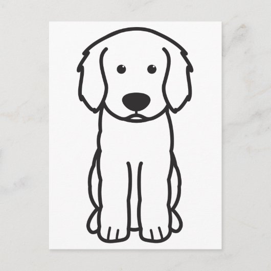 Labradoodle Dog Cartoon Briefkaart (Voorkant)