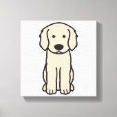 Labradoodle Dog Cartoon Canvas Afdruk (Voorkant)