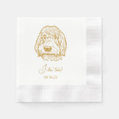 Labradoodle Dog gepersonaliseerd doe ik ook Servet (Voorkant)