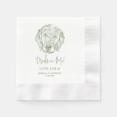 Labradoodle Dog gepersonaliseerde Drinken op mij Servet (Voorkant)