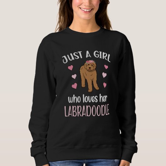 Labradoodle Dog Girl Hondenliefhebber Labradoodle  Trui (Voorkant)