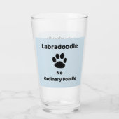 Labradoodle Dog Glass Gift Glas (Achterkant)