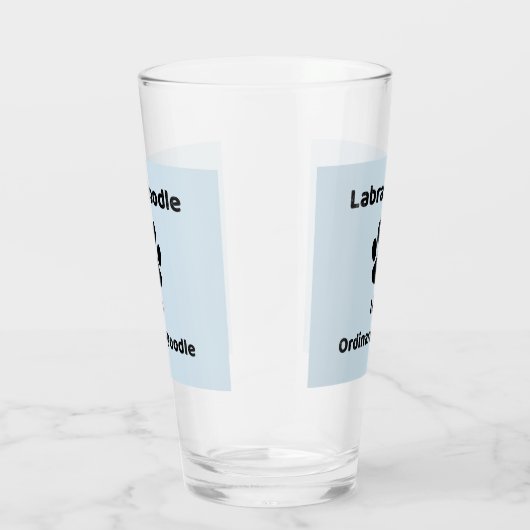Labradoodle Dog Glass Gift Glas (Rechts)