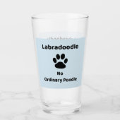 Labradoodle Dog Glass Gift Glas (Voorkant)