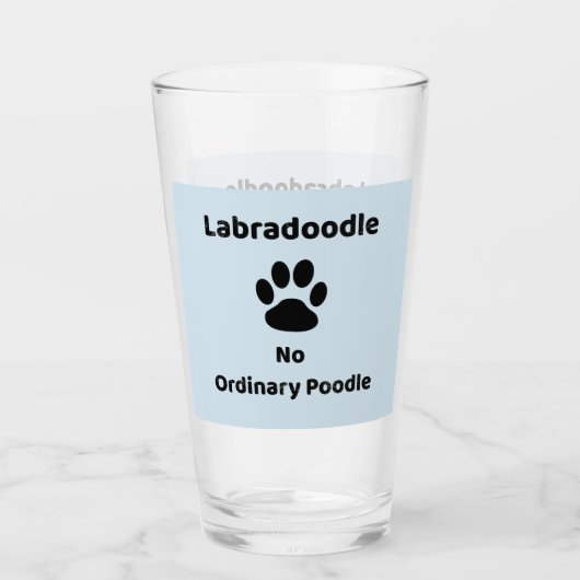 Labradoodle Dog Glass Gift Glas (Voorkant)