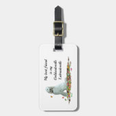 Labradoodle Dog in Leaves Bagagelabel (Voorkant verticaal)