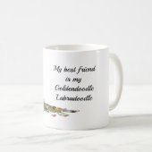 Labradoodle Dog in Leaves Coffee Mok (Voorkant rechts)