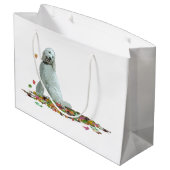 Labradoodle Dog in Leaves Gift Bag Groot Cadeauzakje (Achterkant Gekanteld)
