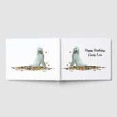 Labradoodle Dog in Leaves Guest Book Gastenboek (Volledig)