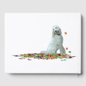 Labradoodle Dog in Leaves Guest Book Gastenboek (Achterkant)