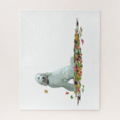 Labradoodle Dog in Leaves Jigzaag Puzzle Legpuzzel (Verticaal)