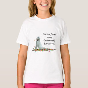 Labradoodle Dog in Leaves Kinder T-Shirt