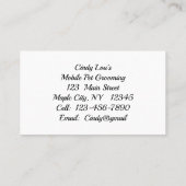 Labradoodle Dog in Leaves Visitekaartje (Achterkant)