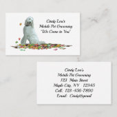 Labradoodle Dog in Leaves Visitekaartje (Voorkant / Achterkant)