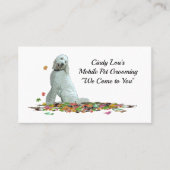 Labradoodle Dog in Leaves Visitekaartje (Voorkant)