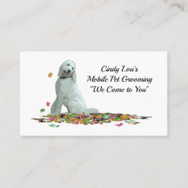 Labradoodle Dog in Leaves Visitekaartje