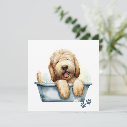 Labradoodle Dog Kaart (Staand voorkant)