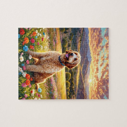 Labradoodle dog legpuzzel (Horizontaal)