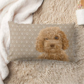 Labradoodle Dog Lumbar Pillow Yellow Kussen (Deken)
