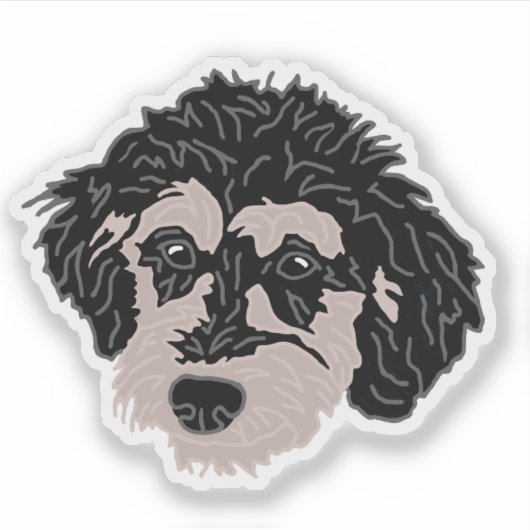 Labradoodle Dog Mom Mug Sticker (Voorkant)