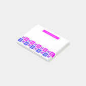 Labradoodle Dog & Paw Hot Pink & Blue Post-it® Notes (Schuin)