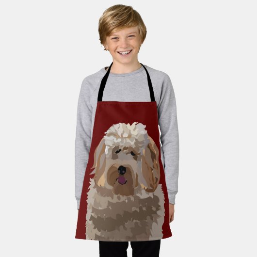 Labradoodle Dog Pet Kinderen Schort (Gedragen)