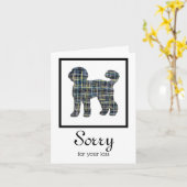 Labradoodle Dog Pet Sympathcard Kaart (Gele Bloem)