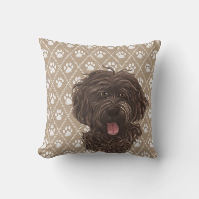 Labradoodle Dog Pillow / Labradoodle Love Kussen (Voorkant)