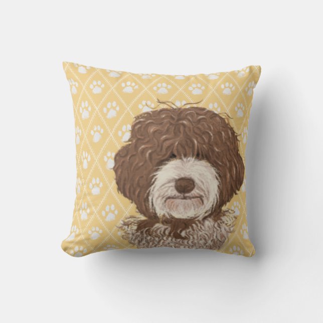 Labradoodle Dog Pillow / Labradoodle Love Kussen (Voorkant)