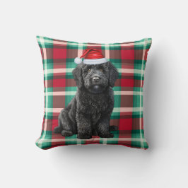 Labradoodle Dog Plaid Kerstvakantie Kussen