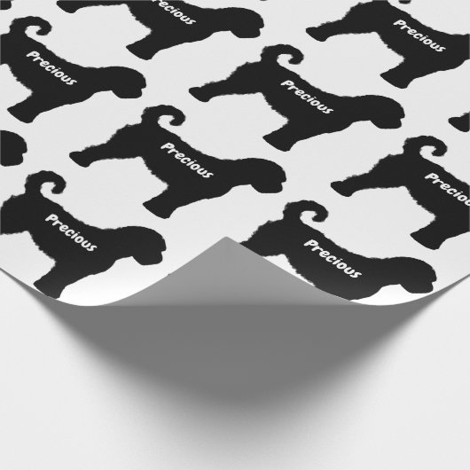 Labradoodle Dog Silhouette Cadeaupapier (Hoek)