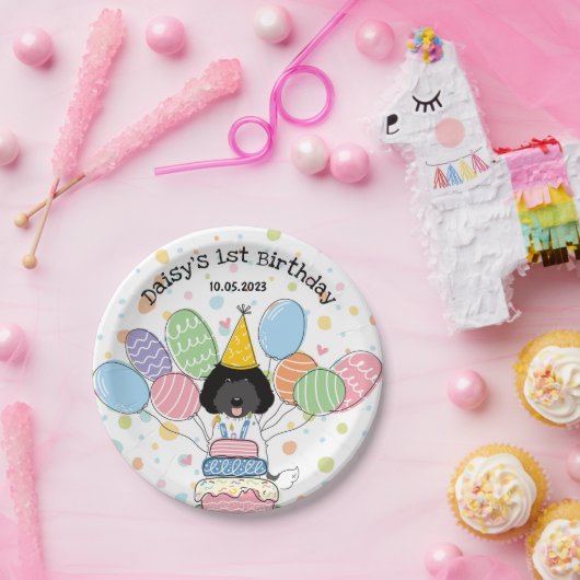 Labradoodle Dog Verjaardagsfeestje Papieren Borden Papieren Bordje (Feest)