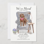 Labradoodle Dog | Verplaatsingsaankondiging Aankondiging (Voorkant)