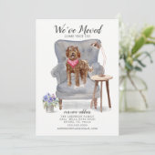 Labradoodle Dog | Verplaatsingsaankondiging Aankondiging (Staand voorkant)