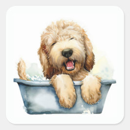 Labradoodle Dog Vierkante Sticker