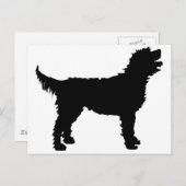 Labradoodle Dog (zwart) Briefkaart (Voorkant / Achterkant)