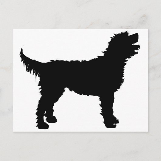 Labradoodle Dog (zwart) Briefkaart (Voorkant)
