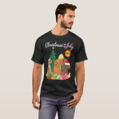 Labradoodle Dogs Merry Kerstmis in juli Mothe T-shirt (Voorkant volledig)
