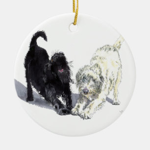 Labradoodle Doodle Keramisch Ornament