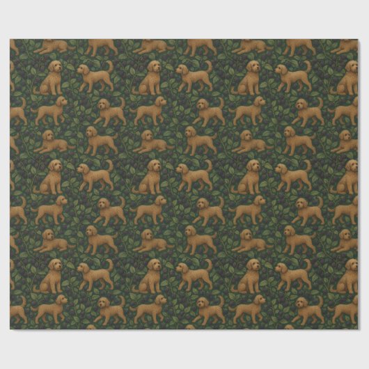 Labradoodle en Blackberry inpakpapier (Vlak)
