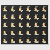 Labradoodle Funny Labrador Dog Pun Dark BG Cadeaupapier (Vlak)