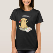 Labradoodle Funny Labrador Dog Pun Dark BG T-shirt (Voorkant)