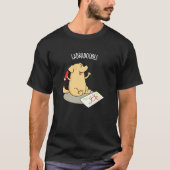 Labradoodle Funny Labrador Dog Pun Dark BG T-shirt (Voorkant)